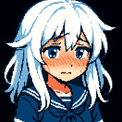 Make her blush and put on a shy expression