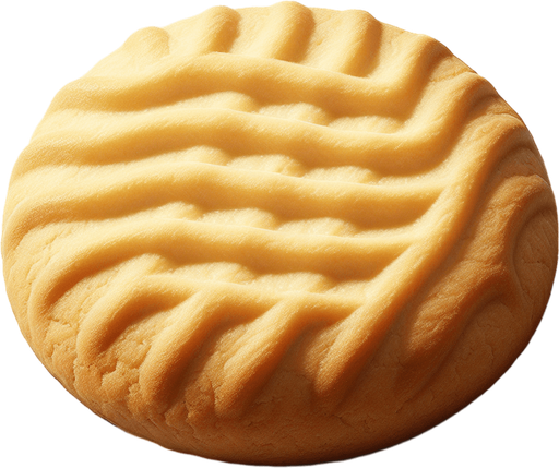 A delicious plain vanilla cookie. Single Game Texture. In-Game asset. 2d. Blank background. High contrast. No shadows.