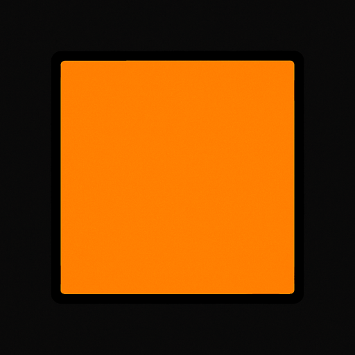 As un simple cuadrado naranja.
In-Game asset.  2d.  High contrast.  No shadows