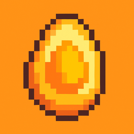 egg,pixelart.
In-Game asset.  2d.  High contrast.  No shadows