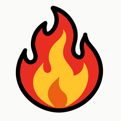 Fuego.
In-Game asset.  2d.  High contrast.  No shadows