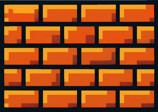 8bit wall.
In-Game asset.  2d.  High contrast.  No shadows