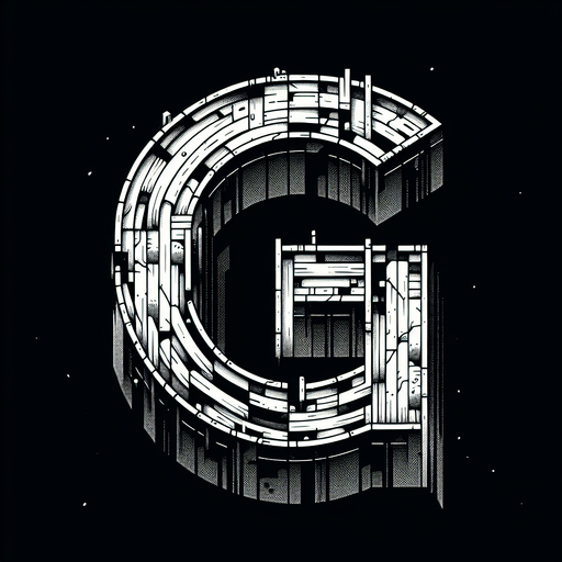 Produce an image that says G. This G will be big..
Single Game Texture.  In-Game asset.  2d.  Blank background.  High contrast.  No shadows