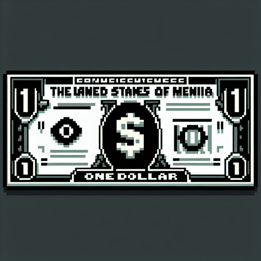 dollar,cartoon,2d,blank background.
Single Game Texture.  In-Game asset.  2d.  Blank background.  High contrast.  No shadows