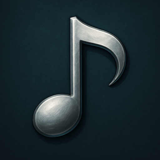 Music, icon, yazısız, gerçekçi.
In-Game asset.  High contrast.  No shadows