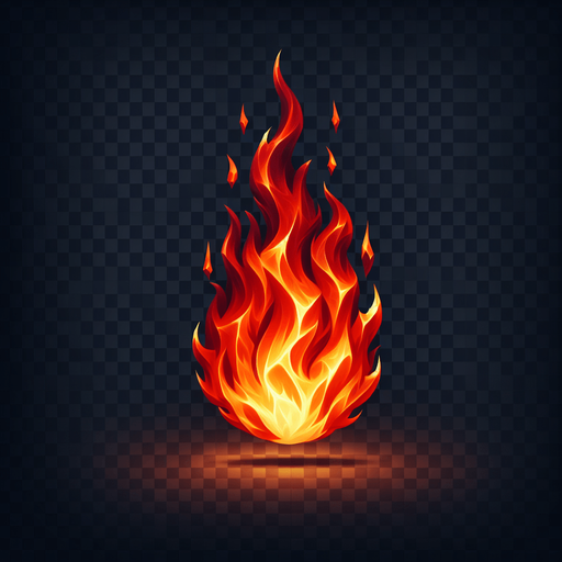 Eerie flame similar to a resident evil asset, realistic
Single Game Texture. In-Game asset. 2d. Blank background. High contrast. No shadows.