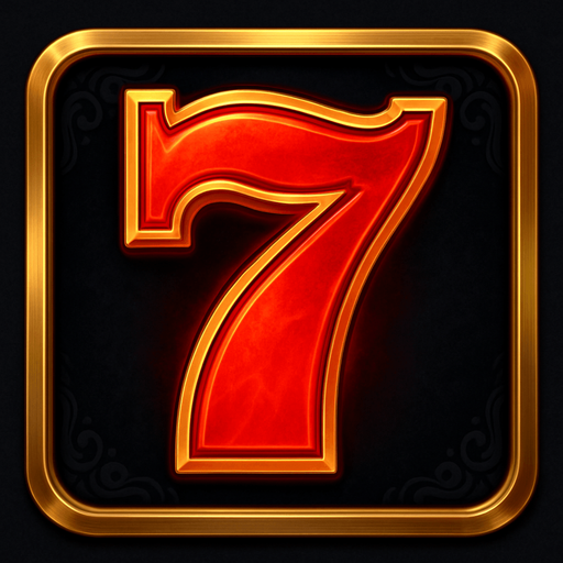 Crea un asset visual completo para el símbolo 'C' de Megaways: el Número 7 de la Suerte, directamente sobre su panel de fondo.

Diseño General:

Forma: Un panel cuadrado o ligeramente redondeado.

Fondo del Panel: Terciopelo oscuro (negro o azul noche) o un metal pulido muy oscuro.

Borde: Un borde elegante dorado o plateado alrededor del panel.

Detalles del Fondo: Puede tener un patrón sutil de filigrana de casino en las esquinas del panel.

Símbolo Central (el '7'):

El dígito '7' estilizado, grande y centrado sobre el fondo del panel.

Color del '7': Dorado brillante o rojo vibrante, con un aura sutil o un ligero efecto de fuego/energía.

Tipografía: Audaz y elegante..
In-Game asset.  2d.  High contrast.  No shadows