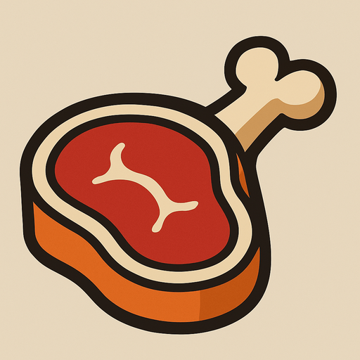 Viande.
In-Game asset.  2d.  High contrast.  No shadows