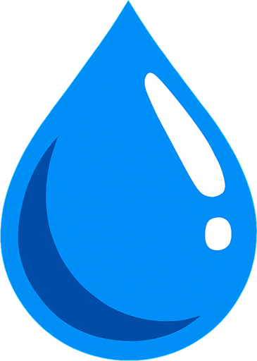 Water drop.
In-Game asset.  2d.  High contrast.  No shadows