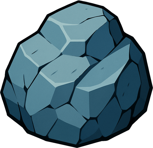 Rock.
In-Game asset.  2d.  High contrast.  No shadows