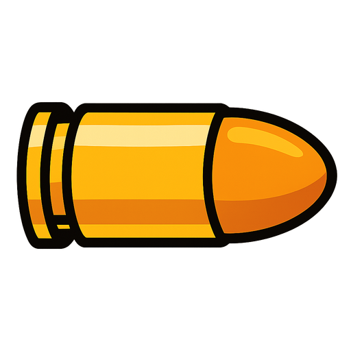 Bullet.
In-Game asset.  2d.  High contrast.  No shadows