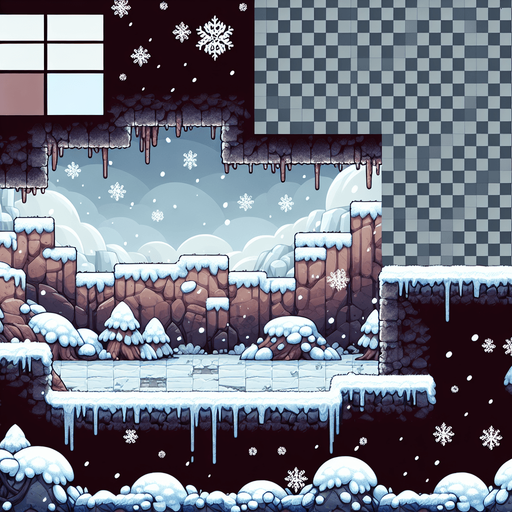 Задний фон из снега. Мультяшный.
Под землей.

Single Game Texture.  In-Game asset.  2d.  Blank background.  High contrast.  No shadows