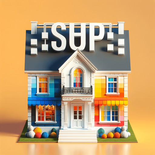 House from the front facing the screen with big sign above it have description "SHOP", Hd colors