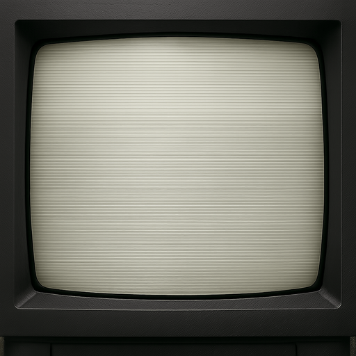 A blank CRT monitor screen with scanlines.
Realistic