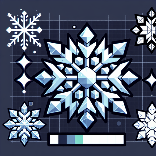 a single cartoon snowflake.
Single Game Texture. In-Game asset. 2d. Blank background. High contrast. No shadows.