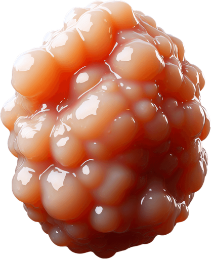 Amorphous gelatinous blob of congealed lard.
Single Game Texture. In-Game asset. 2d. Blank background. High contrast. No shadows.