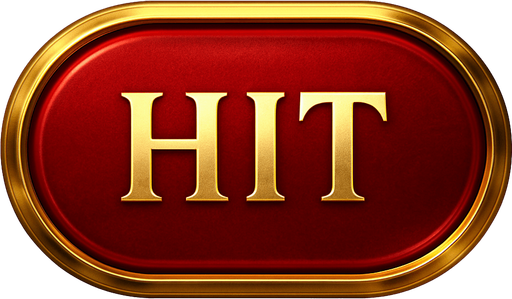 Crea un asset visual para el botón 'HIT' (Pedir Carta) para la mesa de Blackjack de lujo.

Objetivo: Un botón claro y elegante que permita al jugador pedir otra carta, coherente con la opulencia del casino.

Diseño:

Forma: Óvalo o rectángulo con bordes suaves, prominente y fácil de pulsar.

Texto Central: La palabra 'HIT' (o 'PEDIR') en mayúsculas, con tipografía audaz, limpia y elegante de casino.

Color: Base en un color que transmita acción, como un rojo rubí vibrante o un naranja ámbar, con acabado metálico o pulido.

Borde: Un borde brillante en dorado o plateado.

Efectos (si Upit lo permite):

Sutil efecto de relieve o biselado para darle profundidad.

Un ligero brillo o resplandor que lo haga destacar.

Textura que simule metal pulido o un material lujoso.

Fondo: Asset independiente con fondo transparente..
In-Game asset.  2d.  High contrast.  No shadows