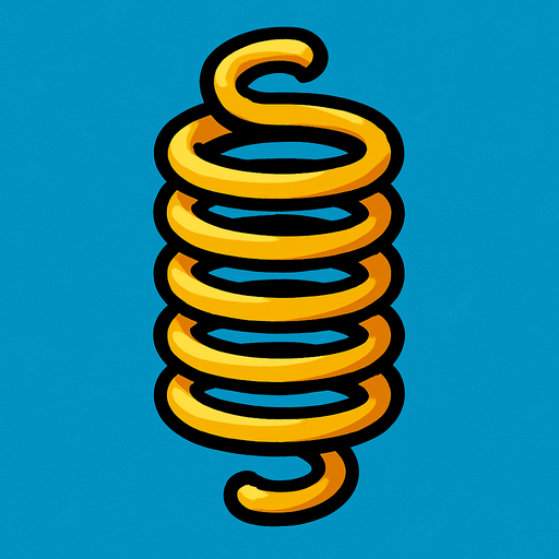 A spring..
In-Game asset.  2d.  High contrast.  No shadows