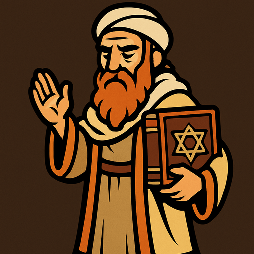2D character that looks like a prophet and holds a holy book in his hand..
In-Game asset.  2d.  High contrast.  No shadows