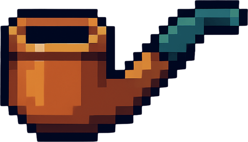 pixel art pipe.
In-Game asset.  2d.  High contrast.  No shadows