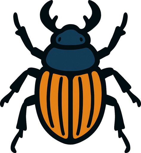 escarabajo.
In-Game asset.  2d.  High contrast.  No shadows