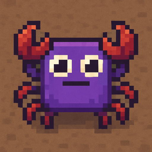 purple square crab.
In-Game asset