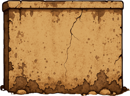 2d old concrete wall suitable for desert atmosphere.
In-Game asset.  2d.  High contrast.  No shadows
