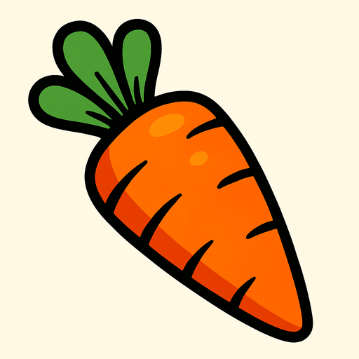 Havuç.
In-Game asset.  2d.  High contrast.  No shadows