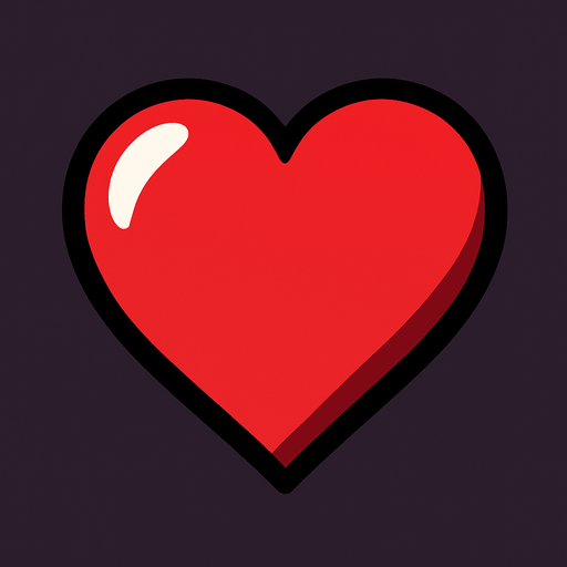 Heart.
In-Game asset.  High contrast.  No shadows