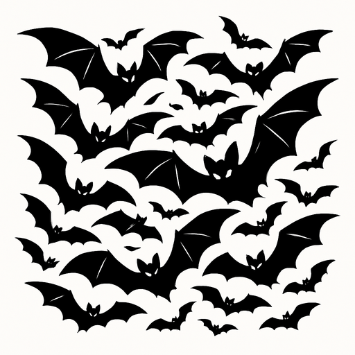 bat swarm.
In-Game asset.  2d.  High contrast.  No shadows