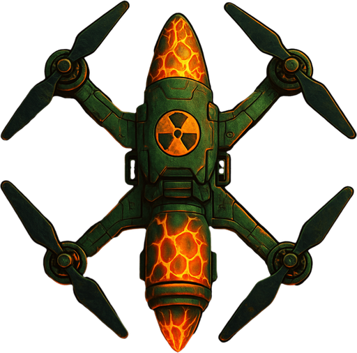 toxic lava bomber drone top view