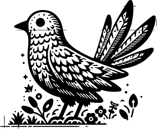 Bird.
Single Game Texture. In-Game asset. 2d. Blank background. High contrast. No shadows.