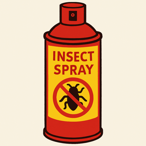tube de spray anti insectes.
In-Game asset.  2d.  High contrast.  No shadows