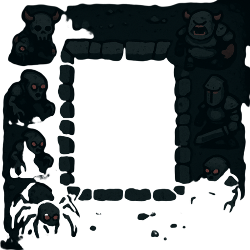 spawn of enemies,an empty pit of of a 2d tower defence game make it with dark coloures.
In-Game asset.  2d.  High contrast.  No shadows