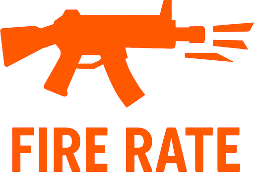 fire rate.
In-Game asset.  2d.  High contrast.  No shadows