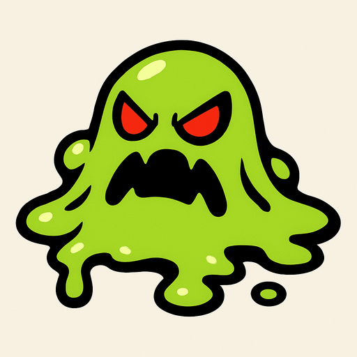 get an enemy in the form of slime.
In-Game asset.  2d.  High contrast.  No shadows