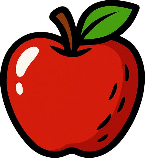 apple.
In-Game asset.  2d.  High contrast.  No shadows