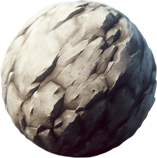 haz una roca redonda.
Single Game Texture.  In-Game asset.  2d.  Blank background.  High contrast.  No shadows