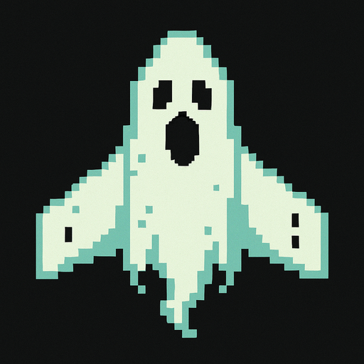 Звездолет оформление в стиле призрака пиксельный вид сверху.
In-Game asset.  2d.  High contrast.  No shadows