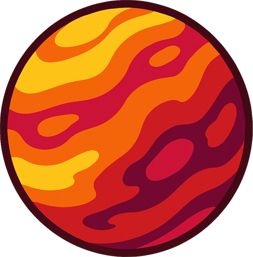 Planet.
In-Game asset.  2d.  High contrast.  No shadows