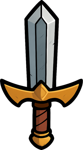 Sword.
In-Game asset.  2d.  High contrast.  No shadows