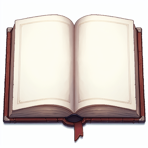 Book pages, blank, open book, no text, front facing
Single Game Texture. In-Game asset. 2d. Blank background. High contrast. No shadows.
