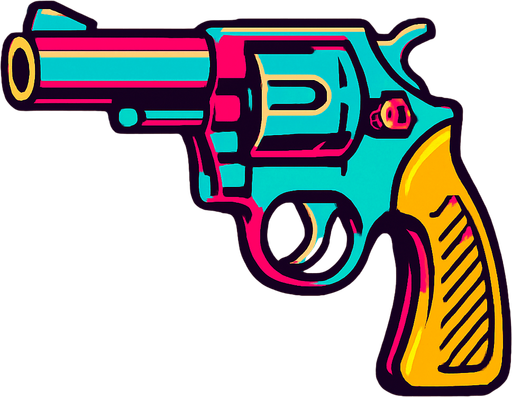 revovler.
In-Game asset.  2d.  High contrast.  No shadows