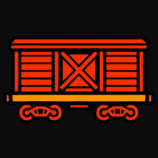 vagon.
In-Game asset.  2d.  High contrast.  No shadows