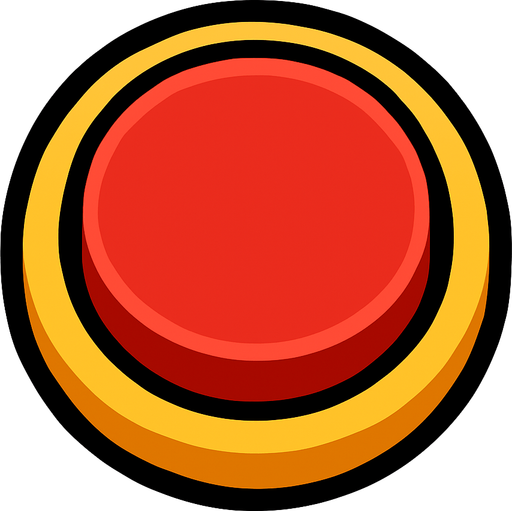 pressable round button.
In-Game asset.  2d.  High contrast.  No shadows