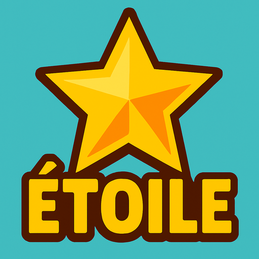 Étoile.
In-Game asset.  2d.  High contrast.  No shadows