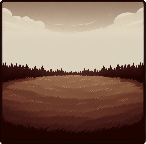 dark brown top down wide meadow.
Single Game Texture.  In-Game asset.  2d.  Blank background.  High contrast.  No shadows