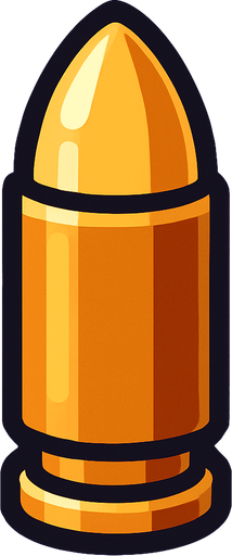 Bullet.
In-Game asset.  High contrast.  No shadows