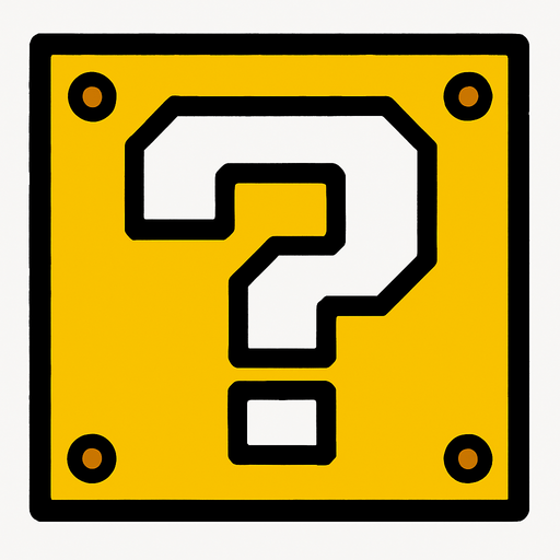 make a mario lucky bloks.
In-Game asset.  2d.  High contrast.  No shadows