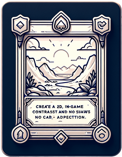 cardfront mg.
Single Game Texture.  In-Game asset.  2d.  Blank background.  High contrast.  No shadows
